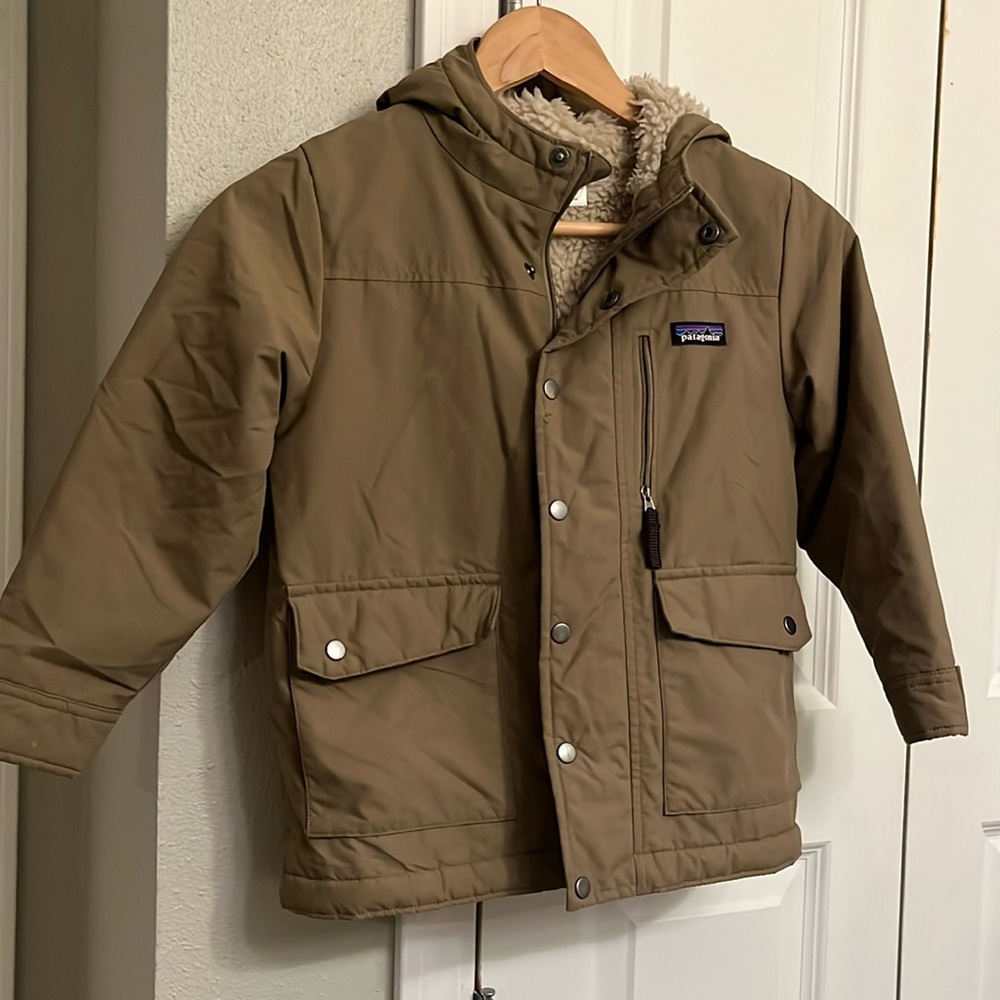 Boys Patagonia Sherpa Hooded Jacket.
